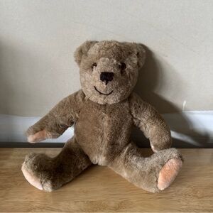 Gund Bialosky Tan Teddy Bear Plush VTG 1982-4 11” Long Made Korea Orange Eyes